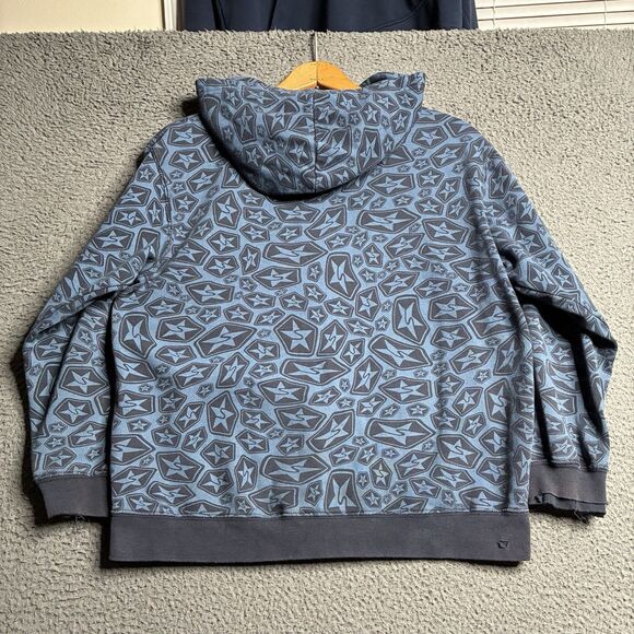 Vintage Y2K SESSIONS Womens XS Full Zip Hoodie Sweatshirt Snowboard Skate AOP - Picture 3 of 15